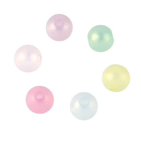 7.5mm Matte Pastel Round Plastic Beads, 250ct. by Bead Landing™
